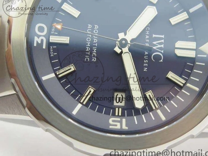 MIROTIME 0329 EasyMatch Aquatimer Automatic IW329004 V6F 1:1 Best Edition Blue Dial On SS Bracelet MIYOTA 7224